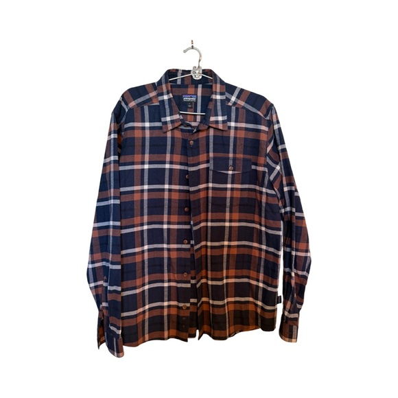 Patagonia Men's Casual Plaid, Lightweight Fjord Flannel Shirt, Organic cotton - Picture 2 of 4